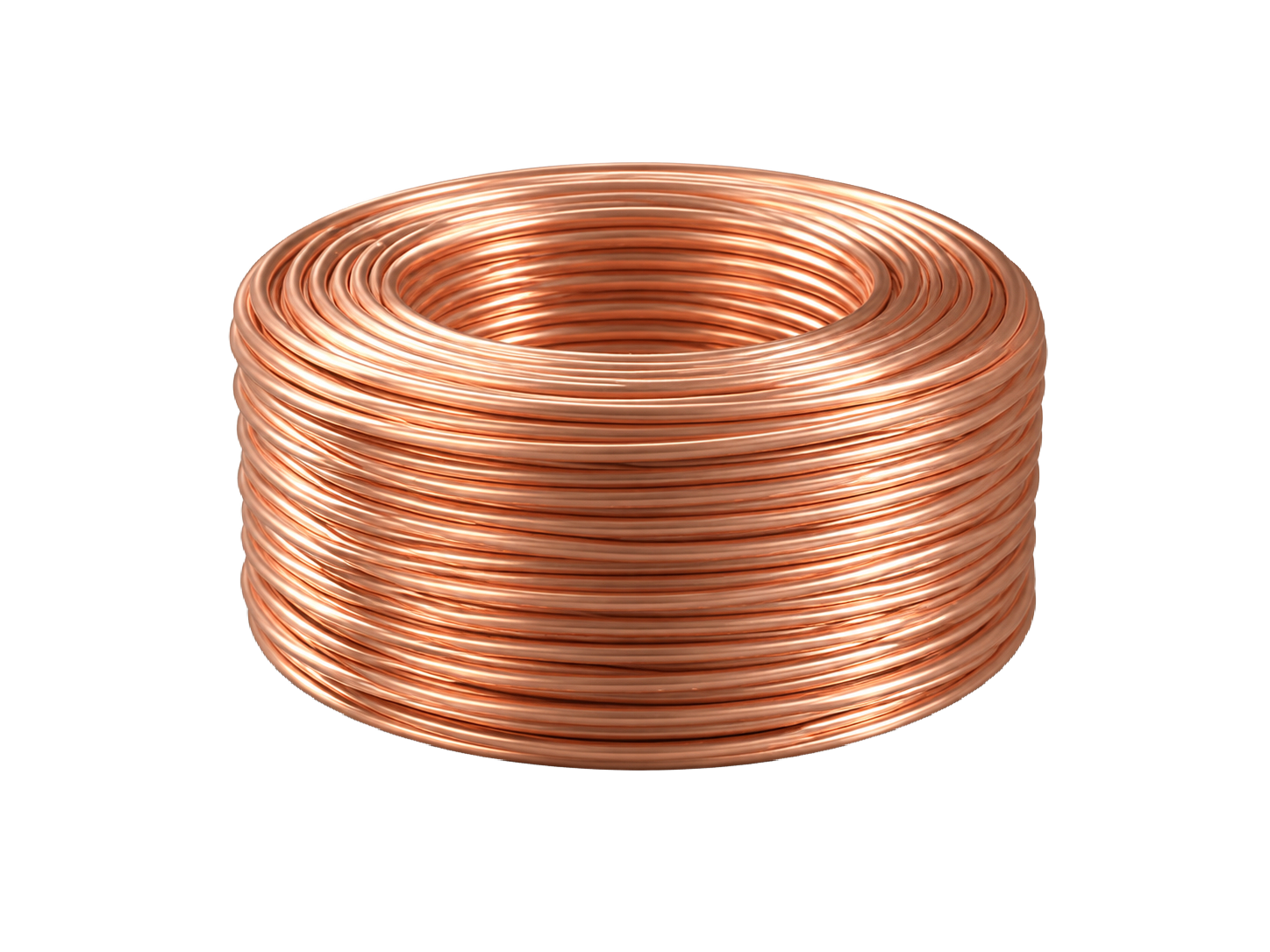 Strapped coil of C10100 oxygen-free copper rod